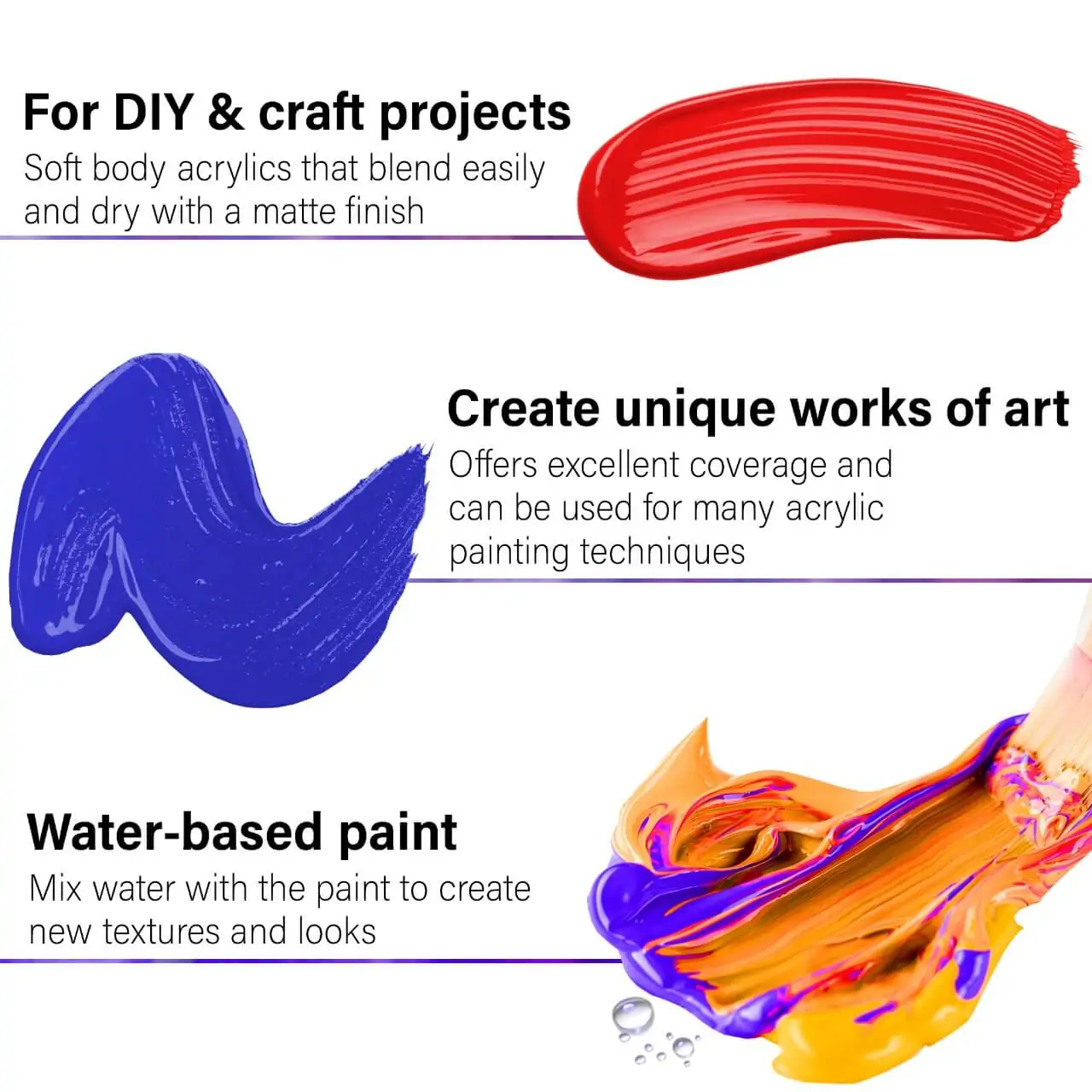 Fabric Paints 25 ml – Set of 6 – Primary - Image 4